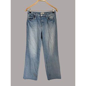 LAgence Womens Light Wash High-Rise Wide-Leg Denim Jeans Size 26